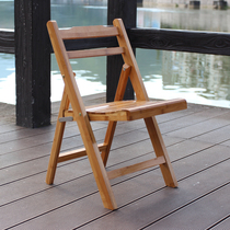 Special stool Nanzhu backrest chair Household folding chair Dining chair Dining stool chair Solid wood stool Folding stool chair