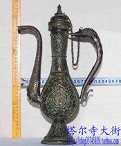 Tibetan ghee teapot milk teapot 33cm high handmade home decorations ornaments