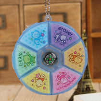 Little freaks only 6910 compasses rubber 6 Entrance Boxes Loaded New Super Net Cartoon Students Cute Erasers GIFT