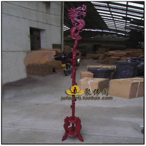 Ju Buddha Pavilion Buddhist Dragon Rod tools supplies tin stick lift seat Dragon stick 196cm Kowloon crutches tin stick