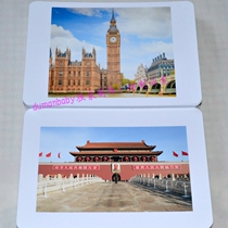 World famous building card early education flash card Qitians right brain picture appreciate literacy reading card scenic spots