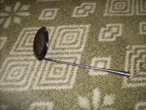 Oil cake spoon raised spoon vertical handle hand forged