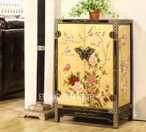 European furniture hand-painted furniture gold foil furniture gold foil hand-painted shoe cabinet double door cabinet entrance hall Hall Hall locker locker