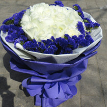 Flowers Express Tianjin Qingdao Wuhan Beijing Flower Shop Send Flower Express 11 White Roses Forget Me Bouquet