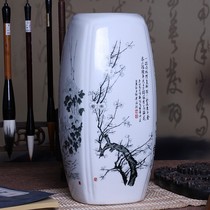 Jingdezhen ceramics Square Fuguizhu vase Living room dining table decoration Flower arrangement art crafts ornaments