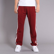 Mens Straight Drum Casual Pants Sports Pants Knitted Trousers Side Two Bar Sports Pants Big Yard to do