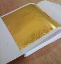 Second generation imitation gold foil non-copper foil decorative paste Gold foil paper can be wrinkled and not fragile 14CM*14CM easy to paste