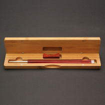 NEWREA New Sharp Leaves Purple Sandalwood S999 Silver Chopsticks Gift Art Collection