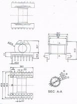 Transformer ec40 horizontal 8 8 Bakelite skeleton ER4013 ER40 EC4045