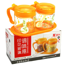 Revitalizing YH5890 glass seasoning bottle seasoning bottle box kitchen condiment jar flavor storage box 350ML