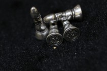 925 silver made of old Tibetan Buddhist pearl accessories pattern Tibetan-printed hanging pendant clip length 2 4cm