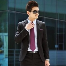 Mens clothing autumn and winter single Western new casual professional suit mens body Han version small suit Western suit mens jacket