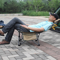Luxury outdoor sitting can lie down dual use lounge chair folding chair fishing chair insulated bag armchair