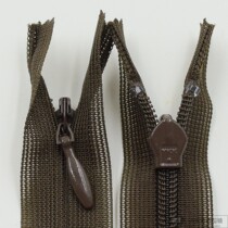 YKK2 lace edge invisible closed tail (closed mouth) zipper short skirt 157 Brown 20cm