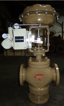 ZJHQ pneumatic three-way flange regulating valve pneumatic two-seat three-way regulating valve air open DN40 50