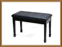 Imported first layer cowhide leather double horseshoe legs with book box piano stool Cowhide solid wood double piano stool