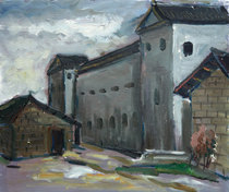 Original oil painting landscape oil painting decorative painting Wuyuan landscape Sichuan Fine Arts Chinese Academy of Fine Arts oil painting