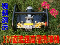 12V48V High Power Ultra High Pressure Car Wash Pump DC Double-Cylinder Plunger Pump Cleaner Water Pump Mobile Car Wash