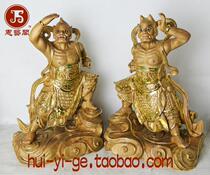 Clairvoyance of the wind ear 02 original wood color hook gold camphor wood carving Buddha statue statue Buddha equipment customized 40cm