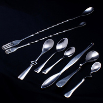Spring new listed Restaurant Hotel ktv Japanese style simple cute stainless steel seasoning fork mini spoon chopsticks set