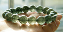 Water jade ice natural green hair crystal bracelet green hair bracelet through men and women a variety of physical