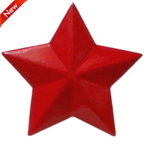 Old Red Five Stars Red Pentagram Hat Emblems Badge Chest Badge Sparkling Red Star Sea Soul Shirt Accessories