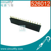 526012-16 hole single row female seat spacing 2 54mm single row seat 1602 LCD screen socket