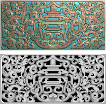 Rose chair Dragon flower size 471*222 computer engraving relief map gray-scale carved JDP wired original