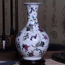  Jingdezhen ceramics Pastel luminous vase Living room flower arrangement ornaments Living room home decorations Crafts