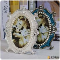Photo frame set-up creative European small luxury 7-inch 10-inch 6-inch Pearl photo frame personality creative table set and wash photo
