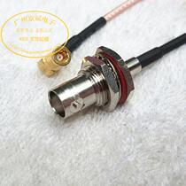 High frequency jumper SMB female head to BNC female head with mounting nut RG316 silver plated coaxial line