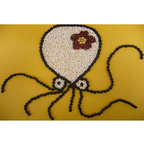 Grain paste painting handmade DIY seed painting squid cuttlefish marine life