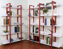 New steel-wood bookshelf shelf shelf Steel-wood bookshelf shelf display shelf Storage rack combination