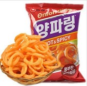 Korean puffed food Korean agricultural onion ring imported onion ring spicy ring spicy food 60g