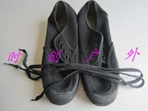 Black training shoes Mens rubber shoes Black camouflage liberation shoes Canvas special training shoes