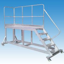 Lengthened four-wheeled platform ladder mobile Denton high car aluminum alloy working step table