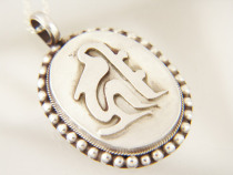 Tang Miyuzhi Buddhist ornaments Sanskrit pendants Sitan Amitabha Buddha pendant sterling silver