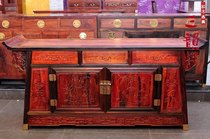 Redwood furniture Laos big red sour branch side cabinet triple cabinet solid wood locker carved cabinet