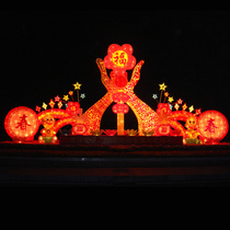 Large Lantern Festival Square Large Flower Lights Brightening Engineering Flowers Lights Mid-Autumn Festival Praying Fu Lanterns Color Lights
