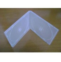 Opal soft rubber double-piece Ming PP box double-disc square VCD DVD disc box with film inserts