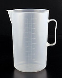 Plastic measuring cup with handle handle 1000ml transparent plastic measuring cup experimental equipment corrosion resistance acid and alkali resistance