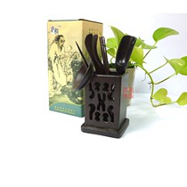 Kung Fu tea set Ebony six gentlemen Group solid wood tea clip Tea Needle tea leak six sets of tea ceremony tea accessories