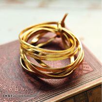  South Korea SZ official website imported spot verifiable Xiaoou high street concave shape multi-layer gold fine patent leather rope bracelet