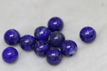 Hidden Buddhist pearl accessories original mine Afghan blue gold stone round bead diameter of 0 8cm