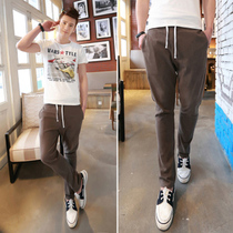 Autumn New Man Fat with Large Cotton Sports Pants Harlen Little Foot Leisure Pants Mens Gloves