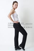 Womens yoga mercerized cotton lace body practice Bell pants dance pants thin sports fitness pants square dance pants