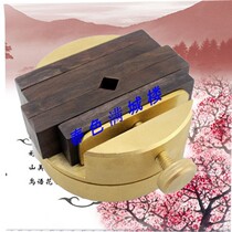High-grade polished 360-degree rotating double spiral large copper printing bed camphor wood printing bed engraving SEAL base