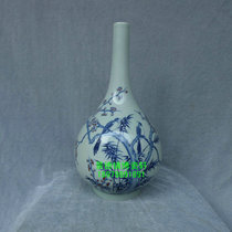 Jingdezhen Cultural Revolution Factory Porcelain Jianguo Porcelain Factory Hand-painted blue and white glaze red (happy with eyebrows)