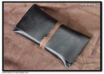 Hand Rolls Tobacco Shred Bag Soft Leather Handmade Genuine Leather Black Cow Leather Head Layer Pei Guang Peixiguang
