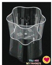 Disposable thick-style star-shaped pudding cup tiramisu cup mousse cup jelly cup transparent cup with lid 1000 only
